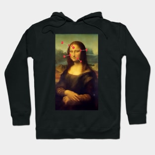 Gioconda - Mona Lisa instagram filters - Love hearts Hoodie